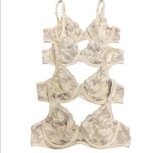 Vintage Lilyette 36B Bundle in a beautiful ivory lace